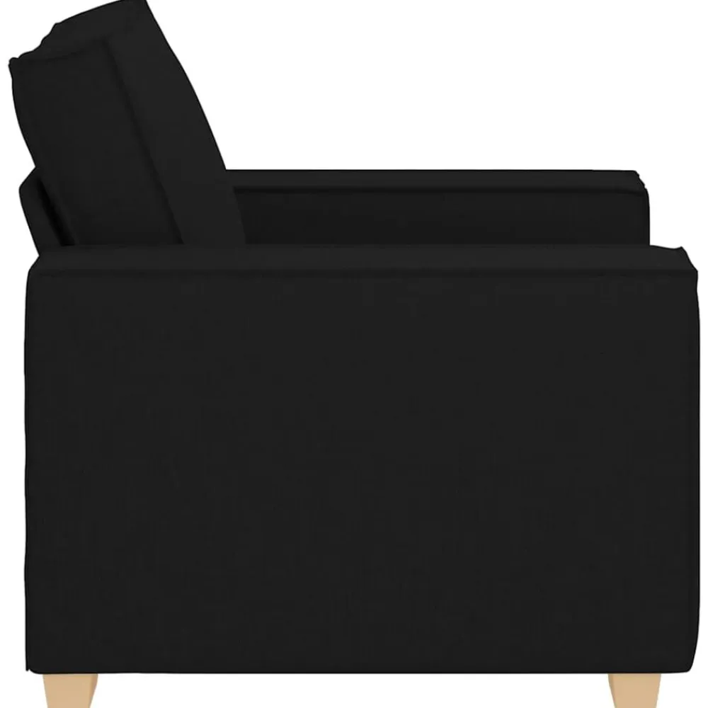 vidaXL Sillón de tela negra de 100x78x84 cm Negro New