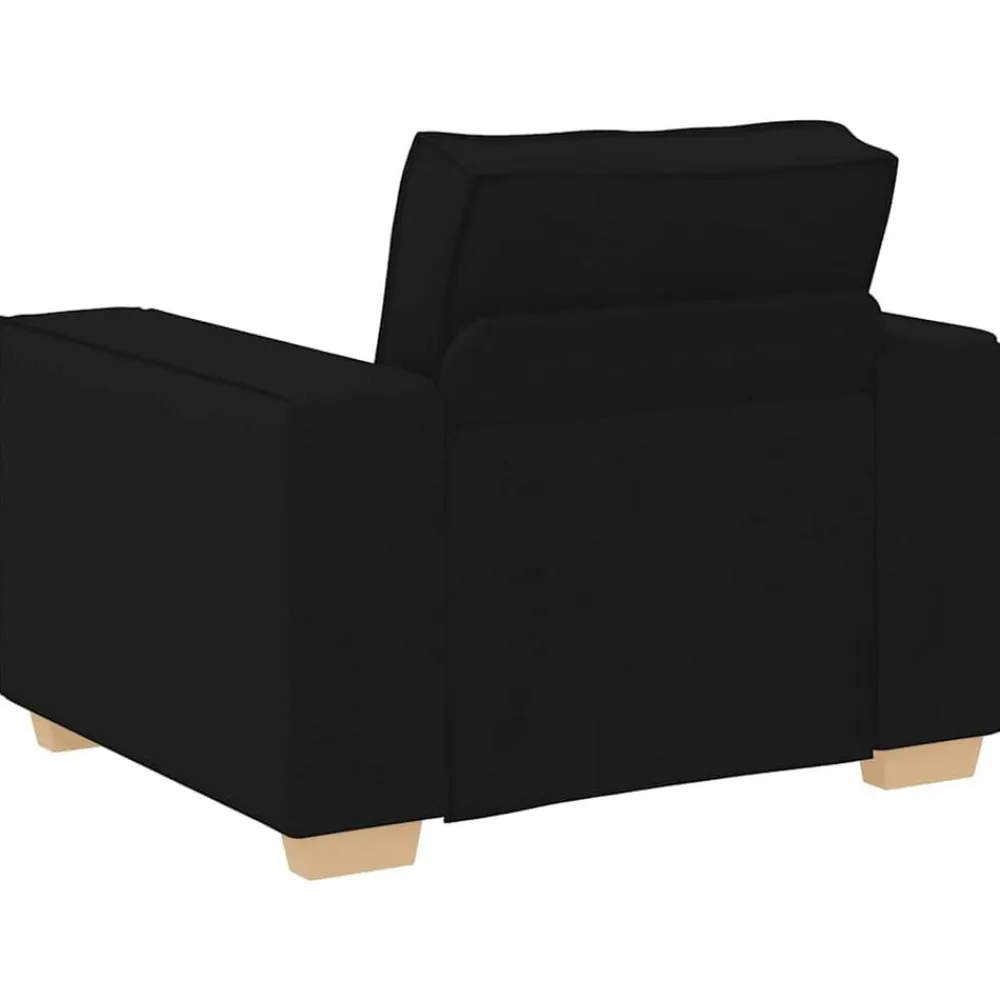 vidaXL Sillón de tela negra de 100x78x84 cm Negro New