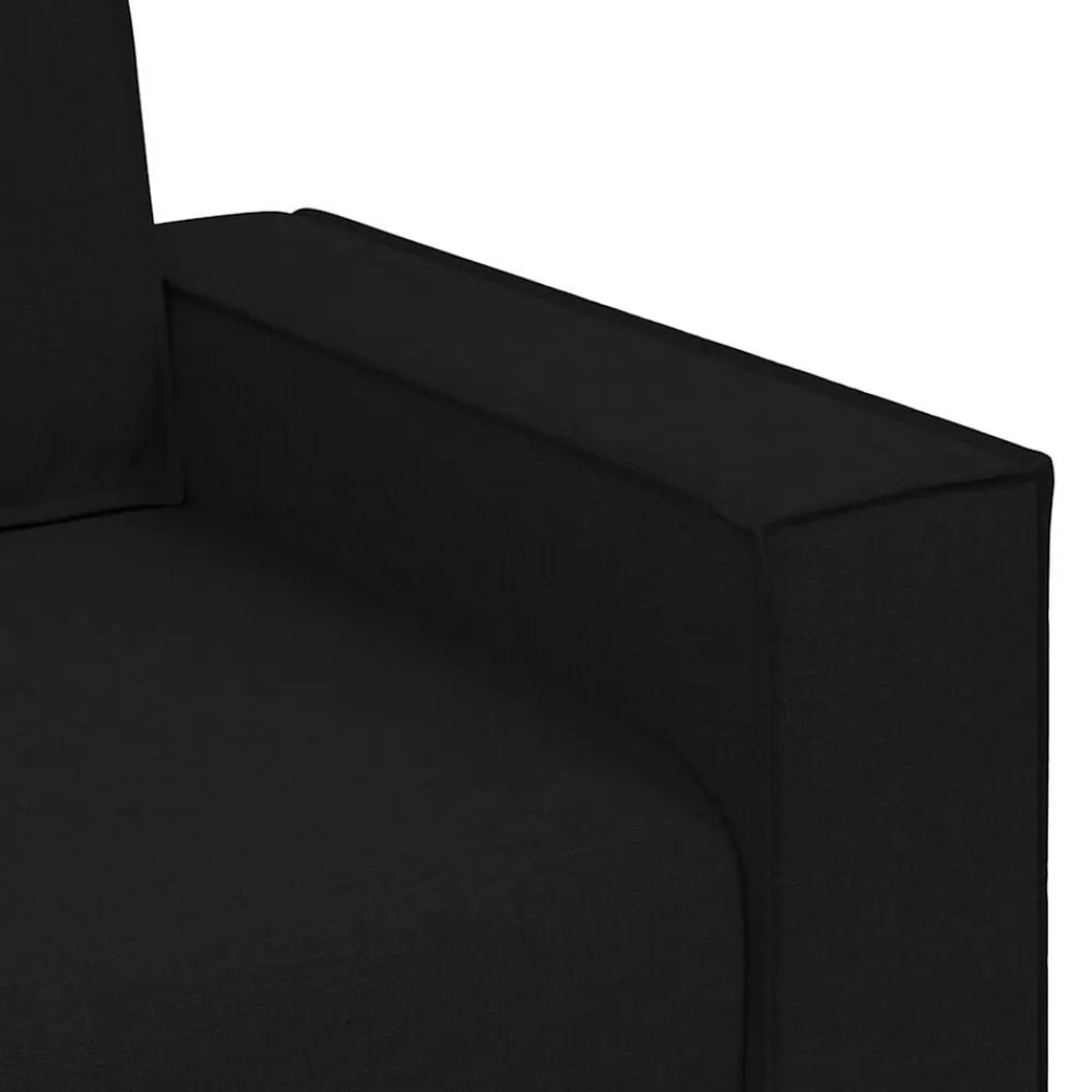 vidaXL Sillón de tela negra de 100x78x84 cm Negro New