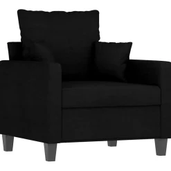 vidaXL Sillón de tela 60 cm Negro Sale
