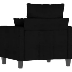 vidaXL Sillón de tela 60 cm Negro Sale