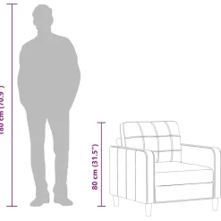 vidaXL Sofás-Sillón de tela 60 cm