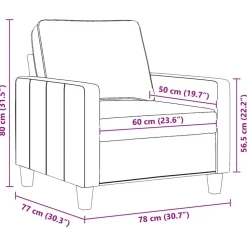 vidaXL Sofás-Sillón de tela 60 cm