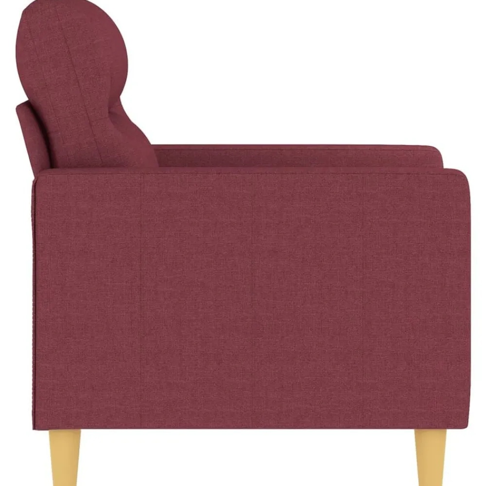 vidaXL Sillón de tela rojo tinto 60 cm Rojo vino tinto Hot