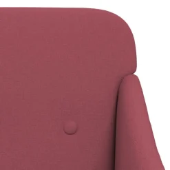 vidaXL Sillón de tela rojo tinto 63x76x80 cm Rojo vino tinto Outlet
