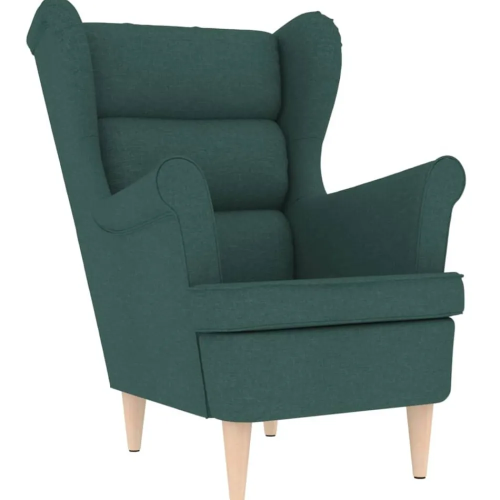 vidaXL Sillas-Sillón de tela 74x84x100 cm