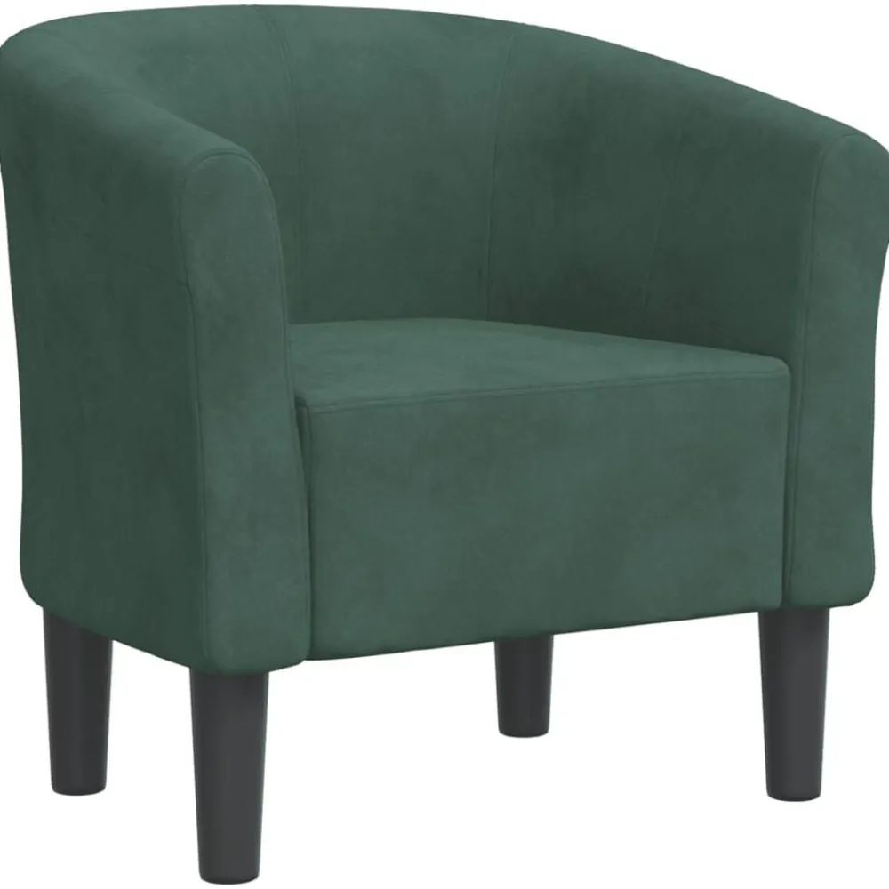 vidaXL Sillón de terciopelo Verde oscuro Online