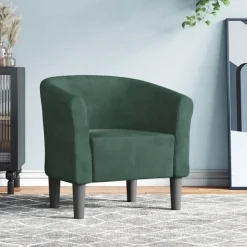 vidaXL Sillón de terciopelo Verde oscuro Online