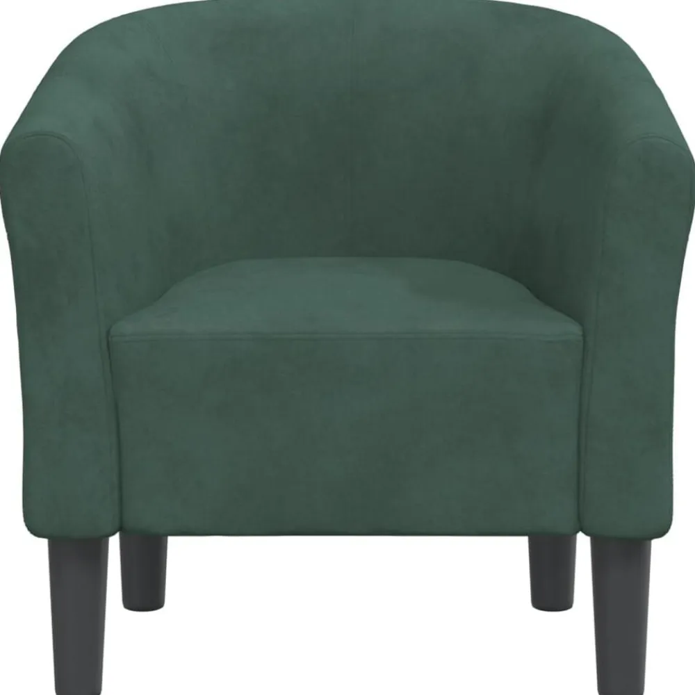 vidaXL Sillón de terciopelo Verde oscuro Online