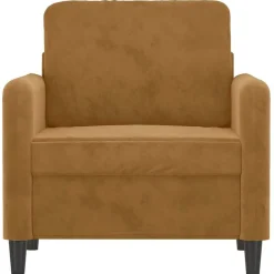 vidaXL Sillón de terciopelo marrón 60 cm Marrón Hot
