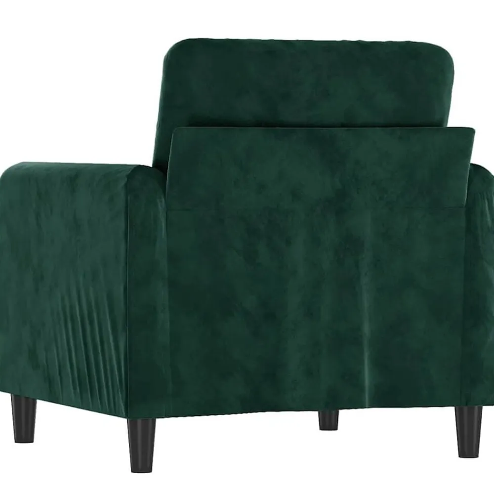 vidaXL Sillón de terciopelo 60 cm Verde oscuro Sale