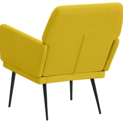 vidaXL Sillón de terciopelo 62x79x79 cm Amarillo Clearance