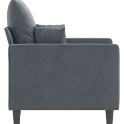 vidaXL Sillón de terciopelo 60 cm Gris oscuro Sale