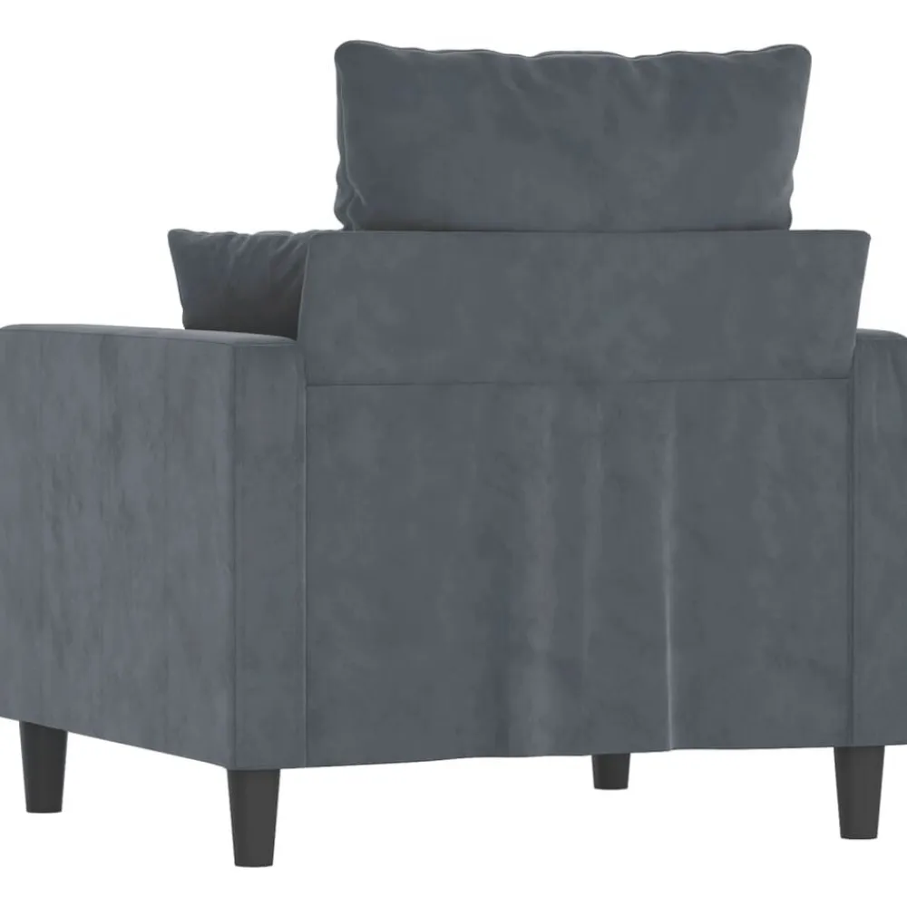 vidaXL Sillón de terciopelo 60 cm Gris oscuro Sale