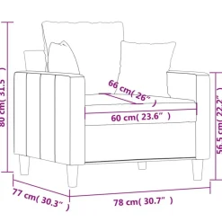 vidaXL Sillón de terciopelo 60 cm Gris oscuro Sale