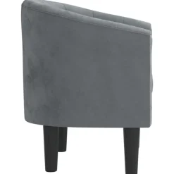 vidaXL Sillón de terciopelo Gris oscuro New