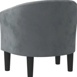 vidaXL Sillón de terciopelo Gris oscuro New