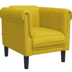 vidaXL Sillón de terciopelo Amarillo Outlet