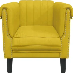vidaXL Sillón de terciopelo Amarillo Outlet