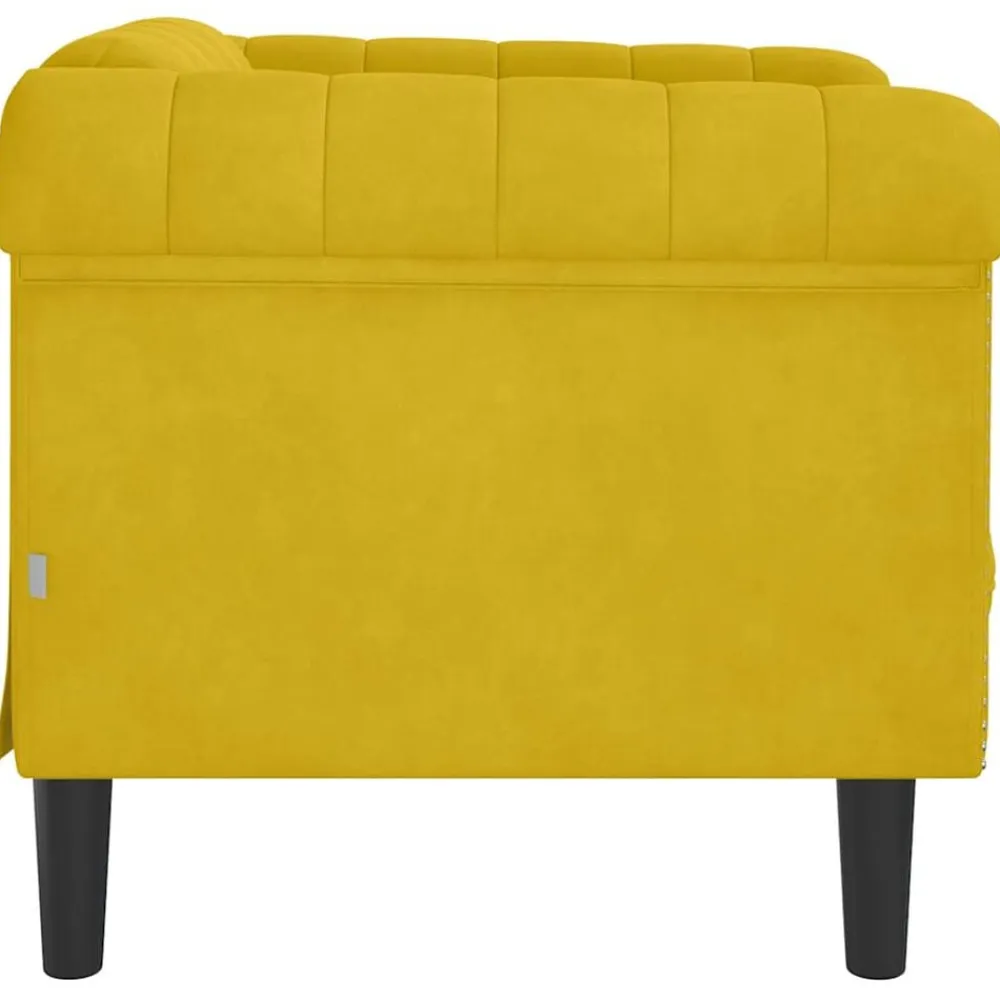 vidaXL Sillón de terciopelo Amarillo Outlet