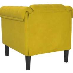 vidaXL Sillón de terciopelo Amarillo Outlet