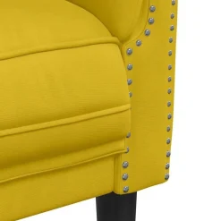 vidaXL Sillón de terciopelo Amarillo Outlet