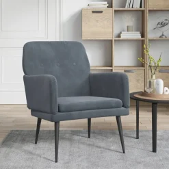 vidaXL Sillas-Sillón de terciopelo 62x79x79 cm