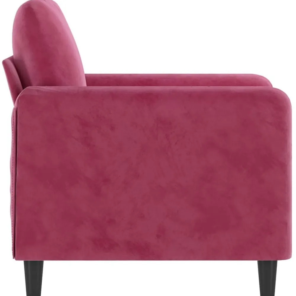 vidaXL Sillón de terciopelo rojo tinto 60 cm Rojo vino tinto Online