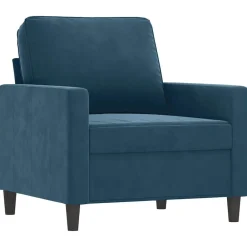 vidaXL Sillón de terciopelo 60 cm Azul Hot