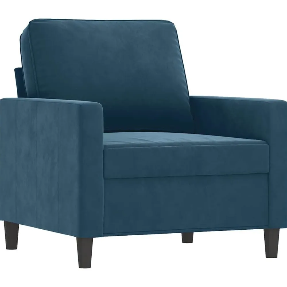 vidaXL Sillón de terciopelo 60 cm Azul Hot