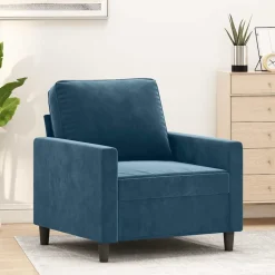 vidaXL Sillón de terciopelo 60 cm Azul Hot