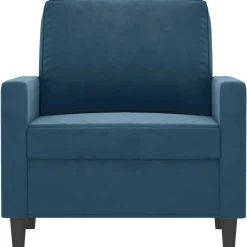vidaXL Sillón de terciopelo 60 cm Azul Hot
