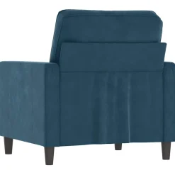 vidaXL Sillón de terciopelo 60 cm Azul Hot