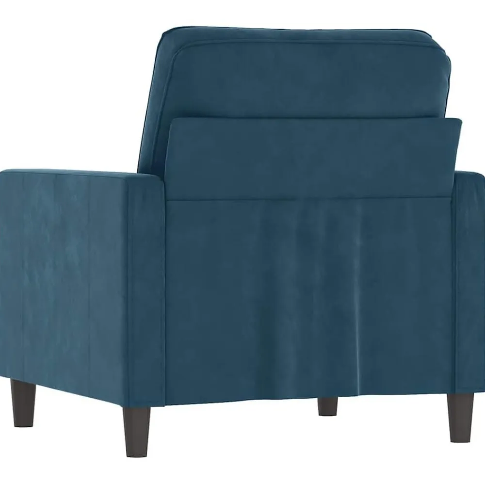 vidaXL Sillón de terciopelo 60 cm Azul Hot