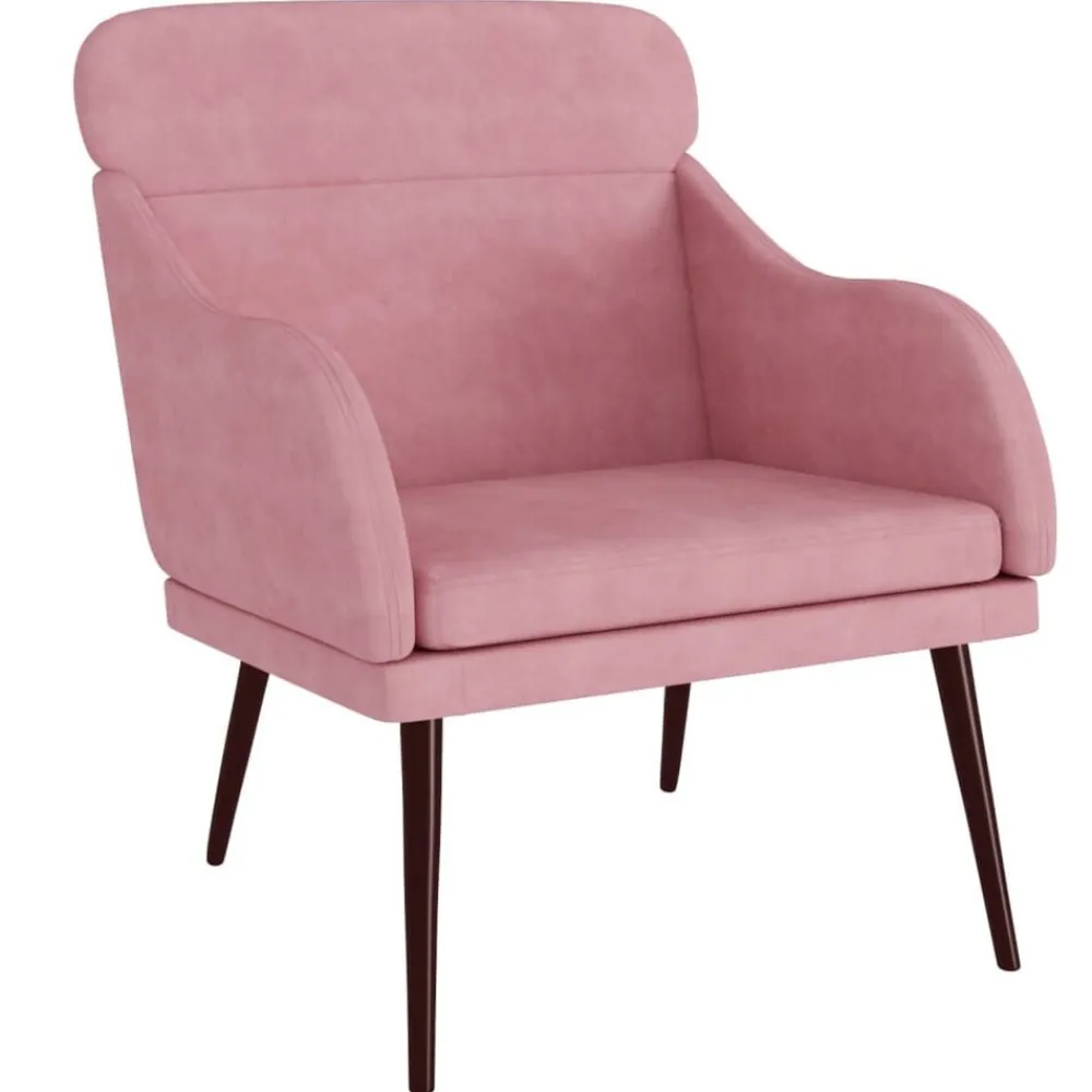 vidaXL Sillas-Sillón de terciopelo 63x76x80 cm