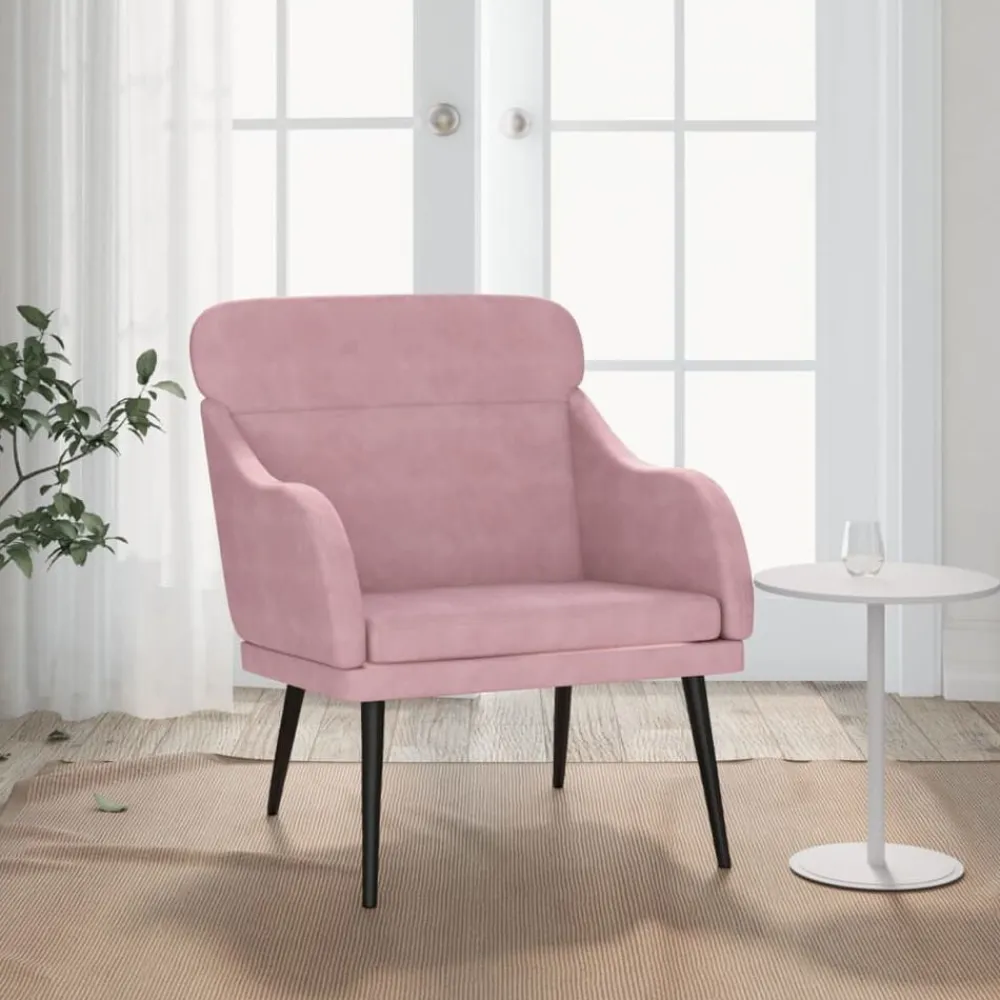 vidaXL Sillas-Sillón de terciopelo 63x76x80 cm