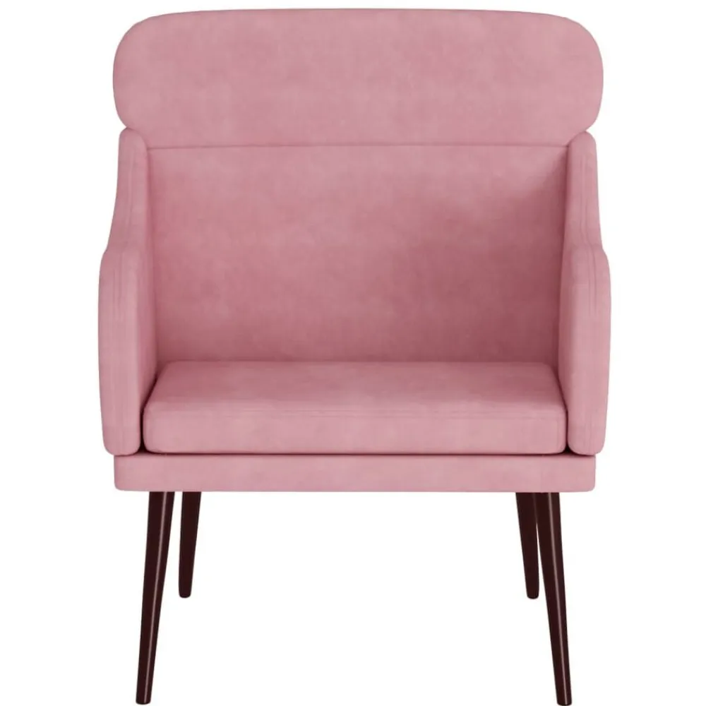 vidaXL Sillas-Sillón de terciopelo 63x76x80 cm