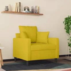 vidaXL Sillón de terciopelo 60 cm Amarillo Clearance