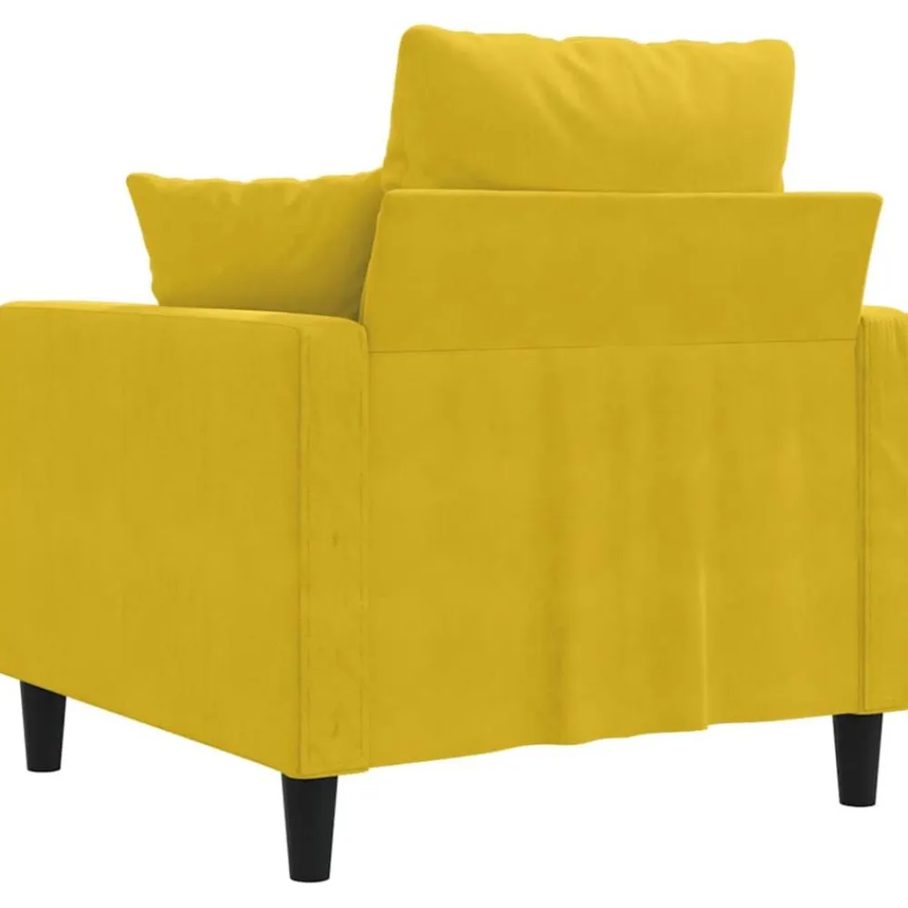 vidaXL Sillón de terciopelo 60 cm Amarillo Clearance