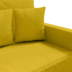 vidaXL Sillón de terciopelo 60 cm Amarillo Clearance