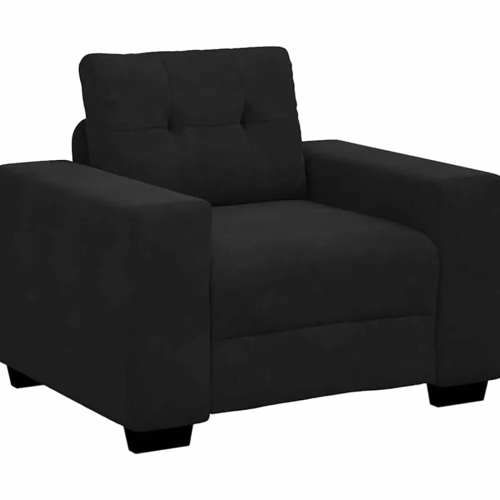 vidaXL Sillón de terciopelo 100x78x80 cm Negro Outlet