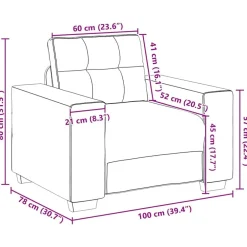 vidaXL Sillón de terciopelo 100x78x80 cm Negro Outlet