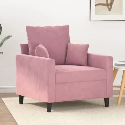 vidaXL Sillón de terciopelo 60 cm Rosa