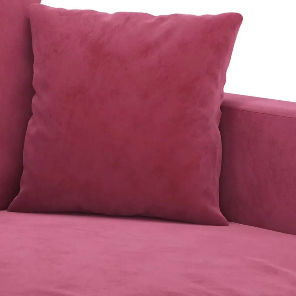 vidaXL Sofás-Sillón de terciopelo rojo tinto 60 cm
