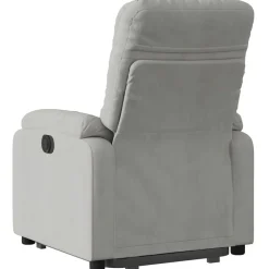 vidaXL Sillón eléctrico reclinable elevable tela microfibra Gris claro