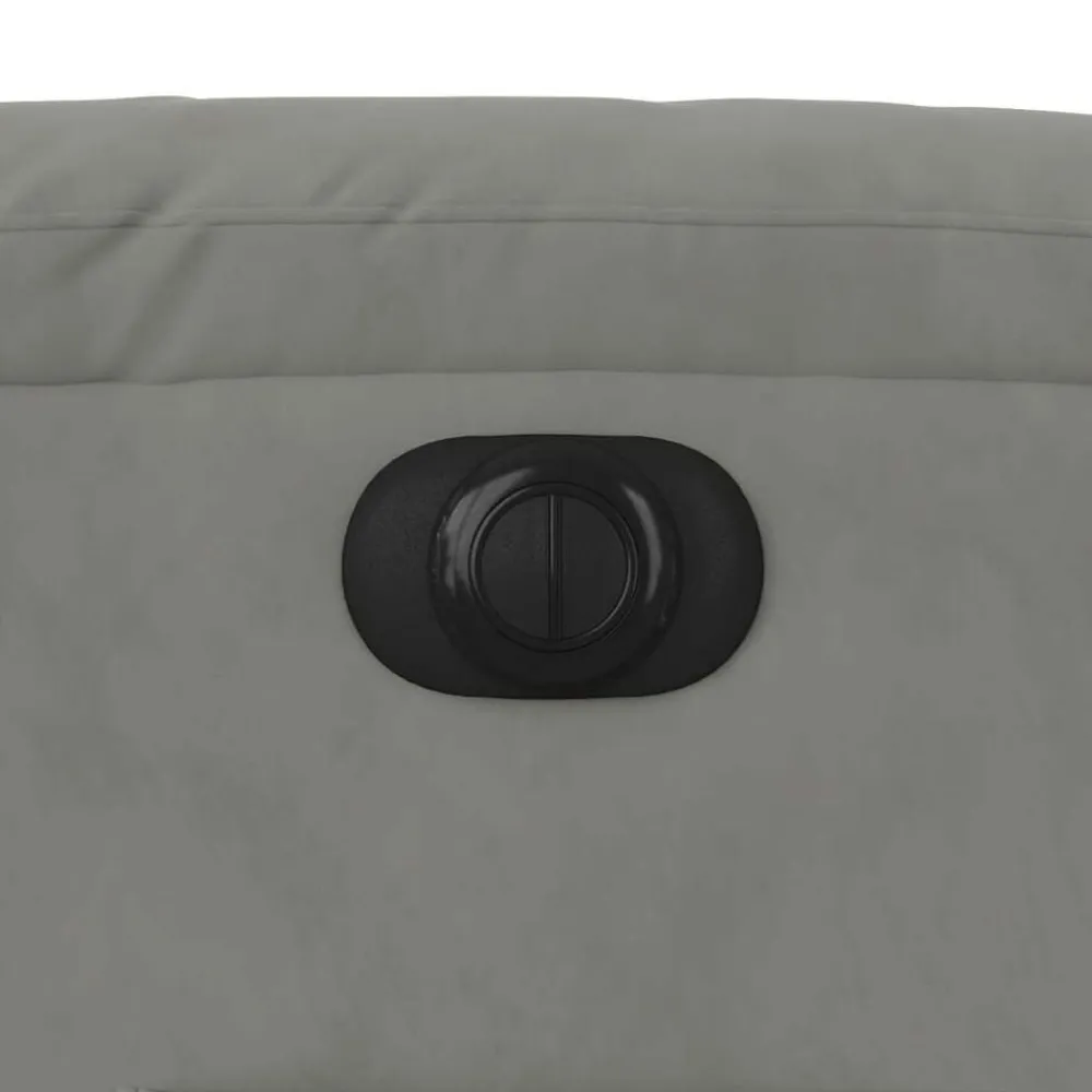 vidaXL Sillón eléctrico reclinable elevable tela microfibra Gris claro