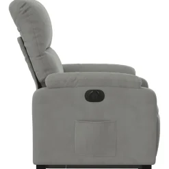 vidaXL Sillón eléctrico reclinable elevable tela microfibra Gris claro