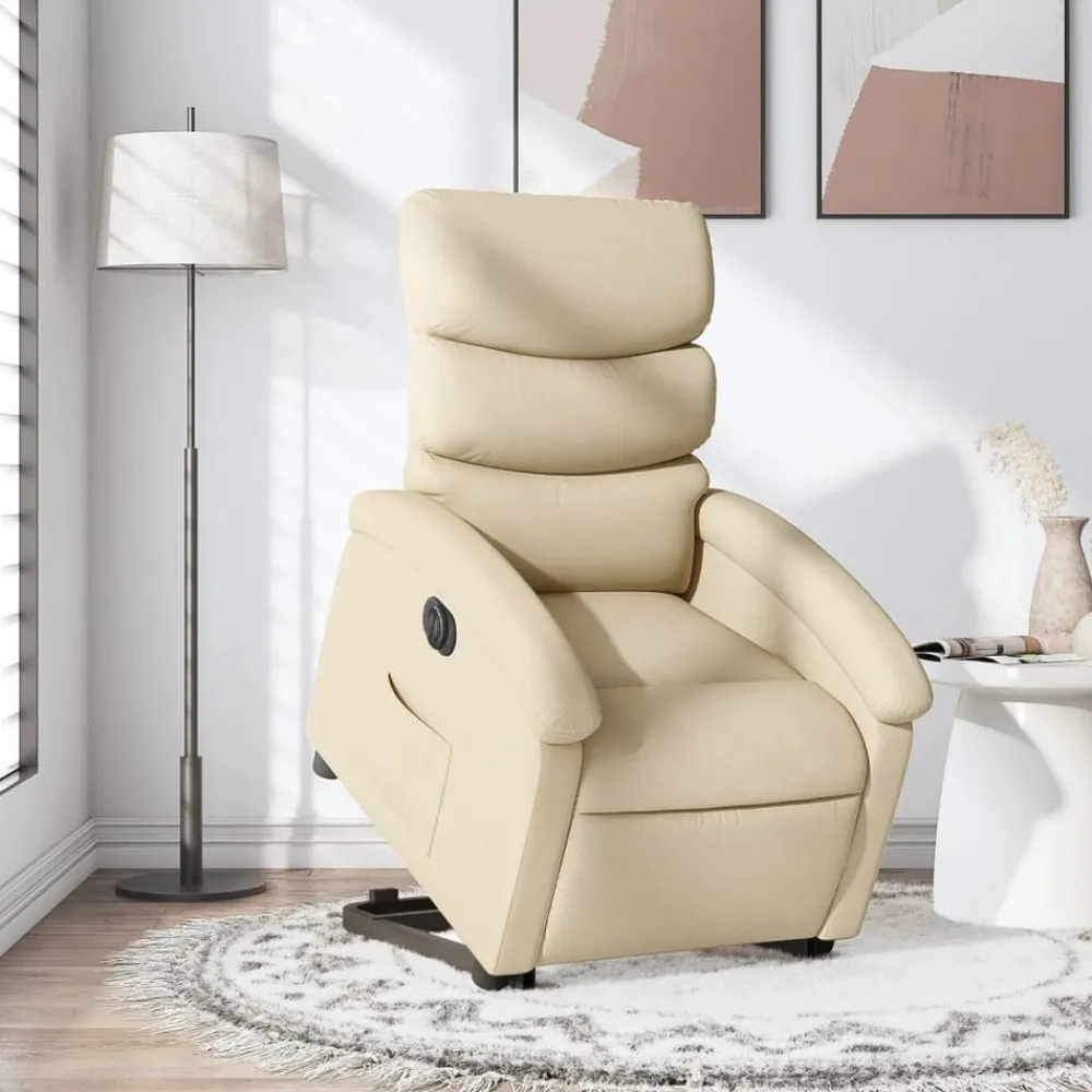 vidaXL Sillas-Sillón eléctrico reclinable elevable de tela color