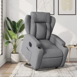 vidaXL Sillas-Sillón eléctrico reclinable elevable de tela