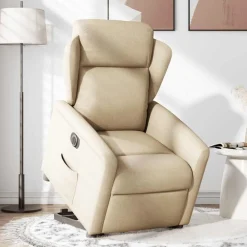 vidaXL Sillas-Sillón eléctrico reclinable elevable de tela color